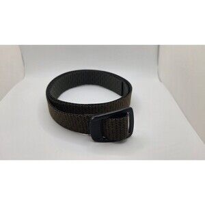 Bison Designs Men 30mm Plain Nylon Webbing Belt Brown Black Pattern Size Medium